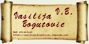 Vasilija Bogutović vizit kartica